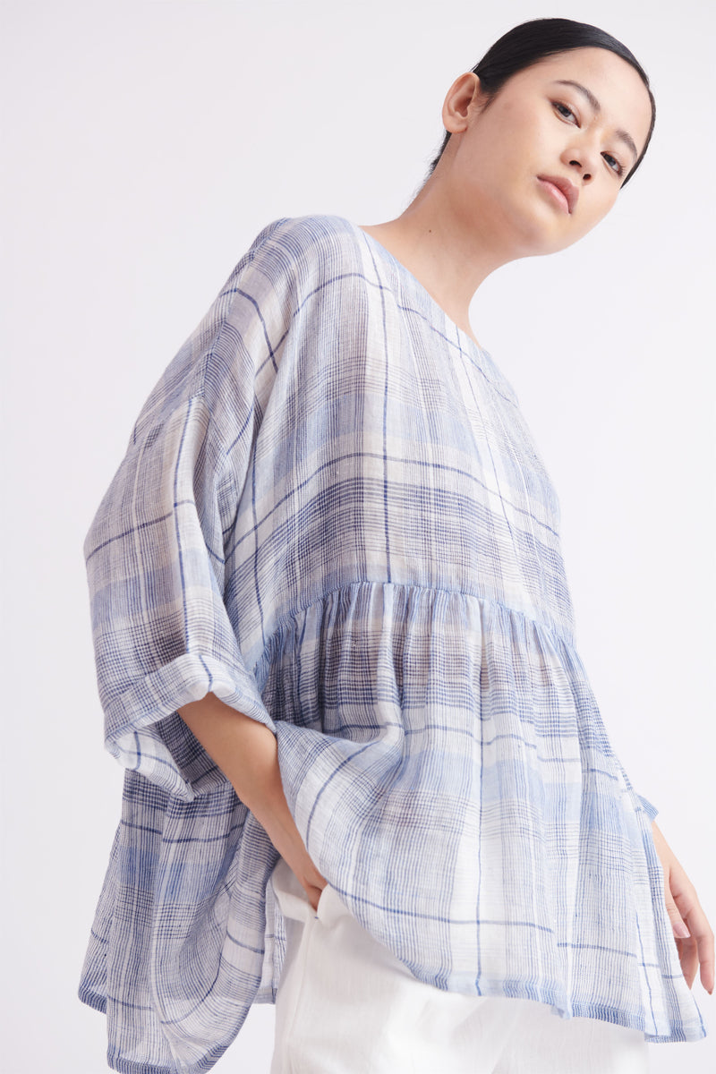 summer top line gauze check-SS2025-42-fashion edit-the plavate - Shop Cult Modern