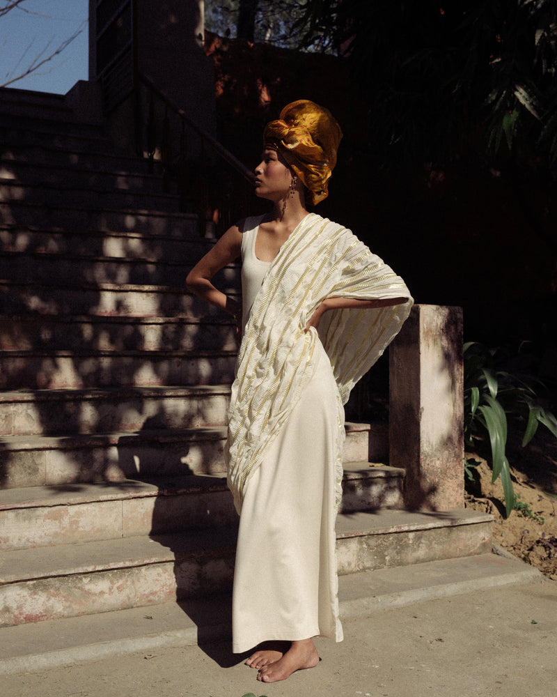 Summer Dress Sari Cotton Nava-Black-Ivory-White-28-Fashion edit Sova Vana-Ituvana - Shop Cult Modern