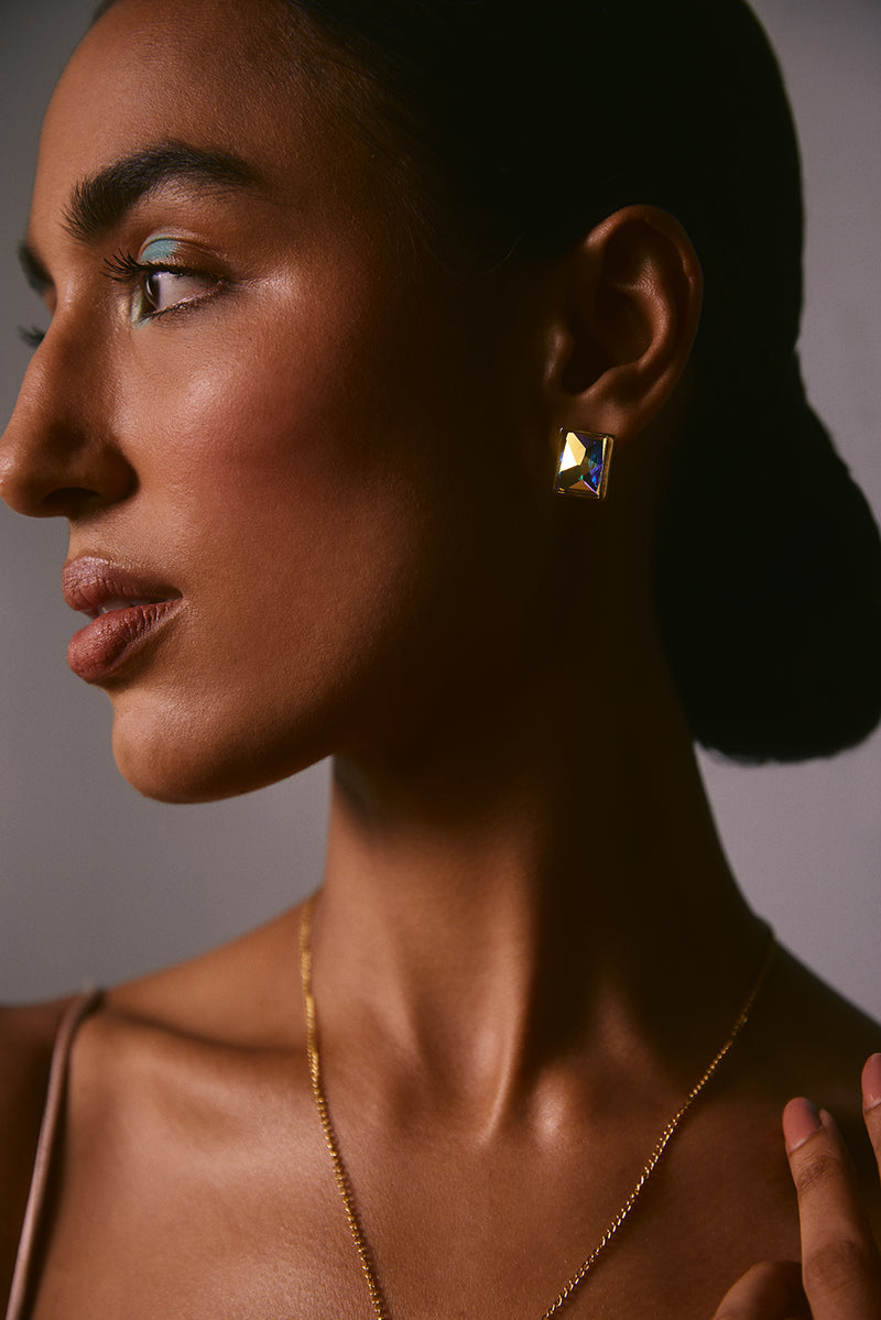 Fashion Jewelry-18k Gold Plated-Earring-Sirius Crystal-Multi-VOYCE1042-Fashion Edit Voyce - Shop Cult Modern