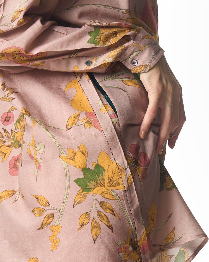 Summer-Shirt Oversized Pink Cotton Silk-Fashion Edit Orchard-WS470CSC544-SUKETDHIR - Shop Cult Modern