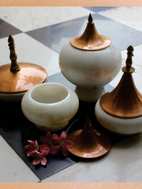 Anantaya - Spire Collection Jar set of 4 (White) - Shop Cult Modern