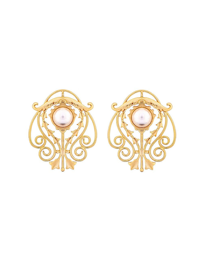 Zohra   I   Earrings Jolie Handcrafted Gold Plated - Shop Cult Modern