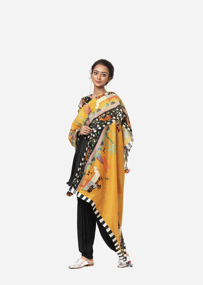 Yam   I   Pichwai Dupatta - Shop Cult Modern