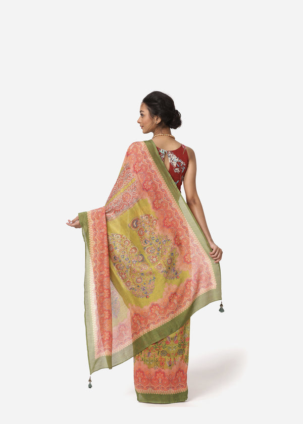 Yam   I   Jamavar Sari - Shop Cult Modern