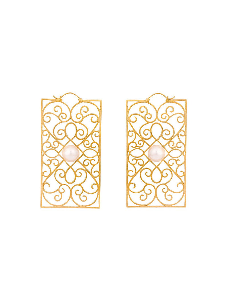 Zohra   I   Earirngs Flaner Handcrafted Gold Plated - Shop Cult Modern