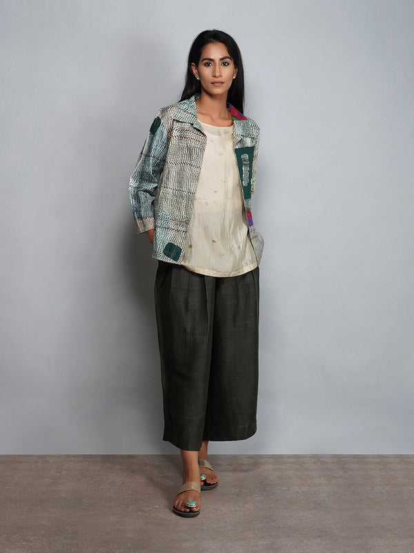 Yavi   I   Silk Top With Printed Pants And Scarf - Shop Cult Modern