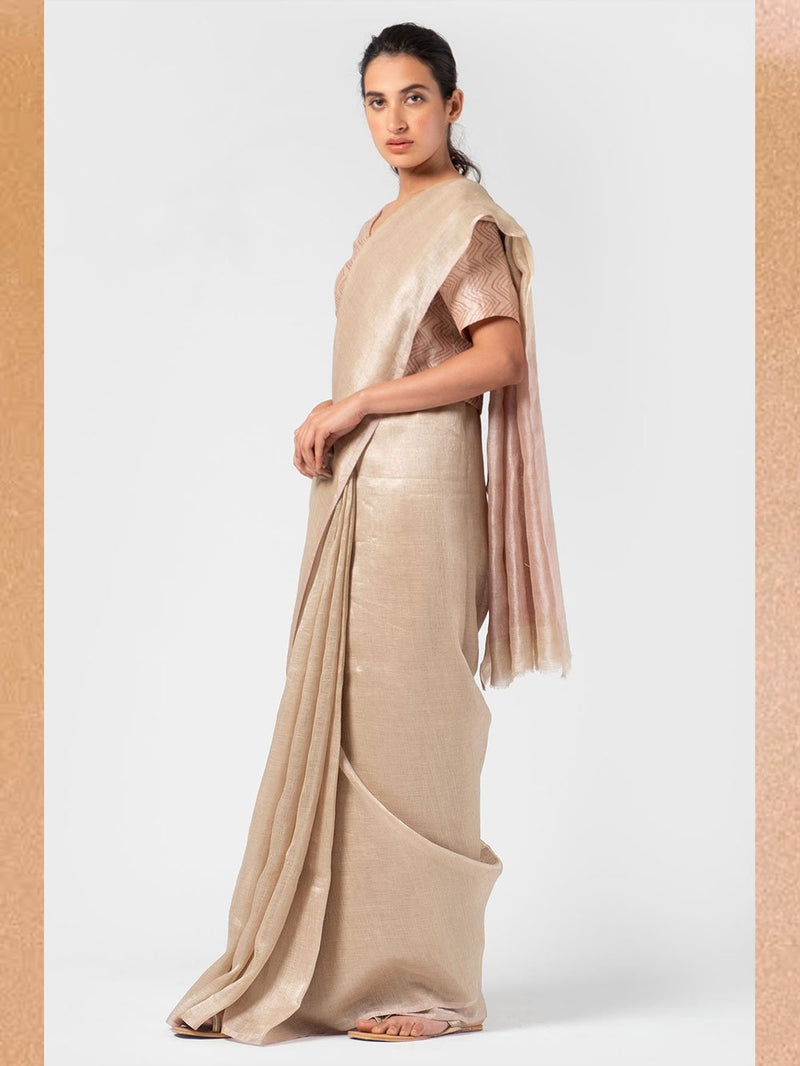 Anavila  I   thistle-metallic-sari - Shop Cult Modern