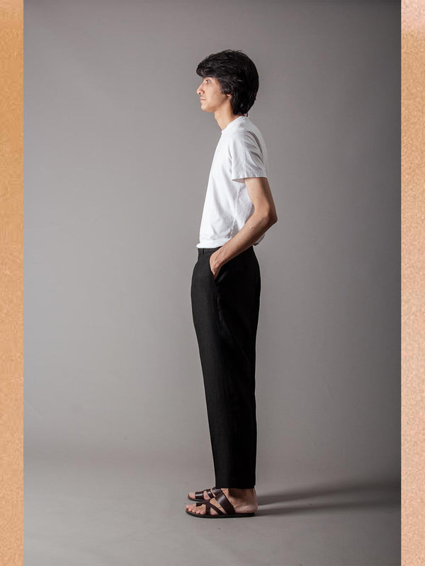 SUKETDHIR   I   SD Classic Trouser | Linen | Black - Shop Cult Modern