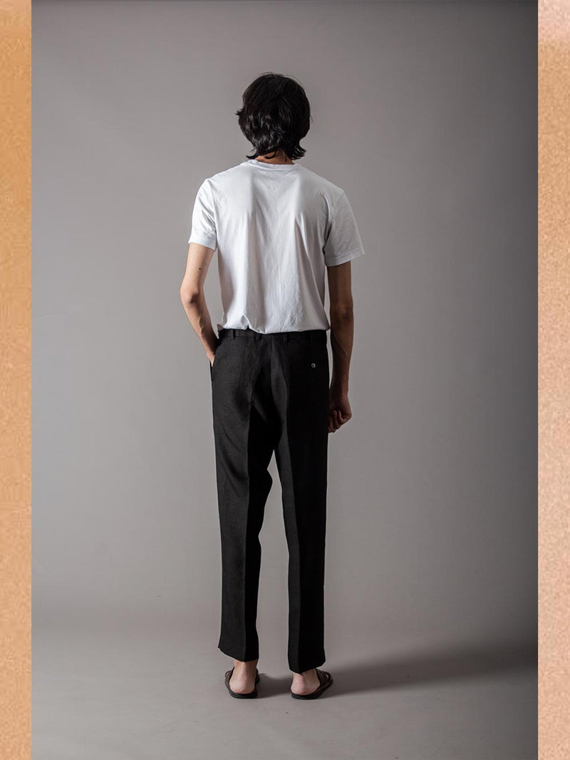 SUKETDHIR   I   SD Classic Trouser | Linen | Black - Shop Cult Modern
