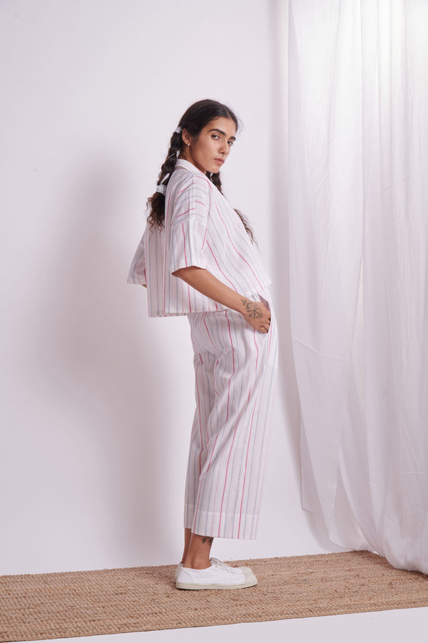 The Plavate I Zelenyy Whatâ€™s not to love? Co- ord Set Cotton 4 Colour Stripes Daily Collection AW22-14 - Shop Cult Modern