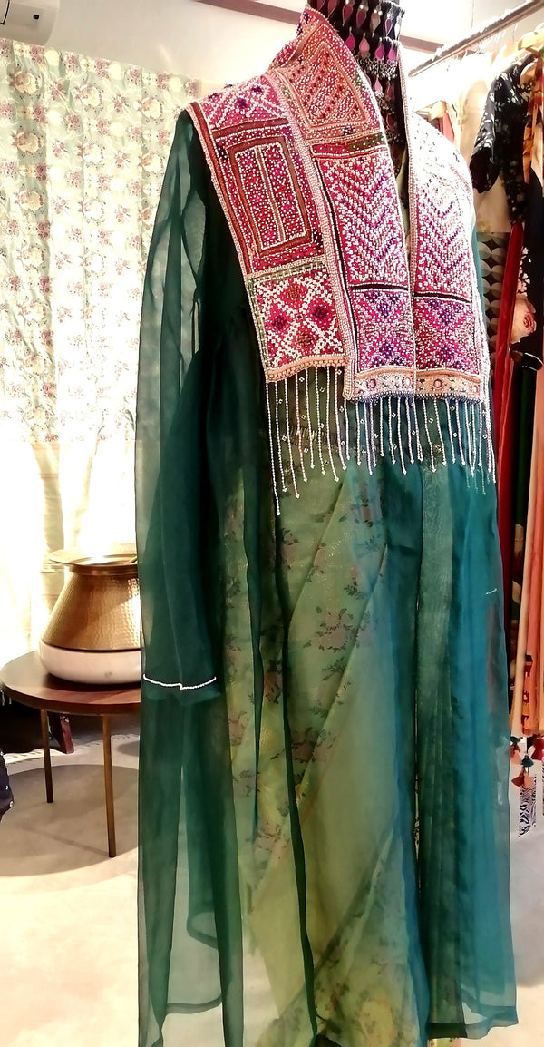 Tilla By Aratrik Dev Burman - kutchi-jacket-organza-with-antique-embroidery - Shop Cult Modern