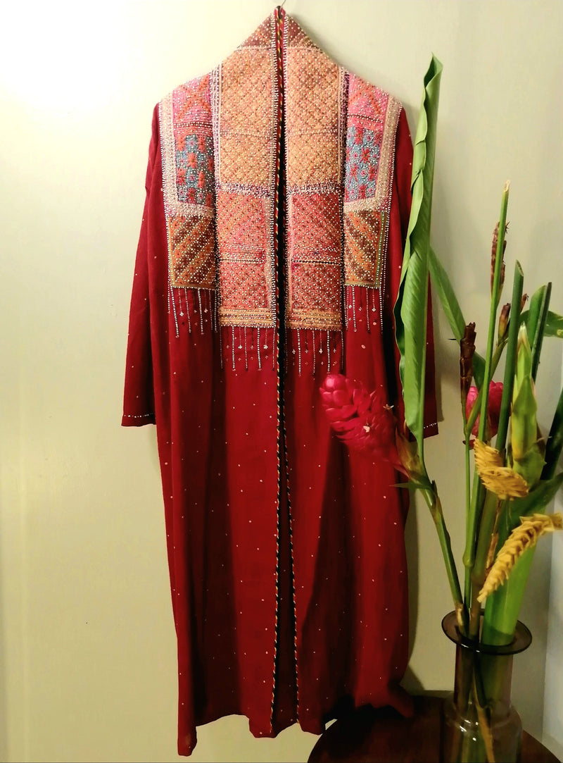 Tilla By Aratrik Dev Burman - kutchi-jacket-khadi-with-antique-embroidery - Shop Cult Modern