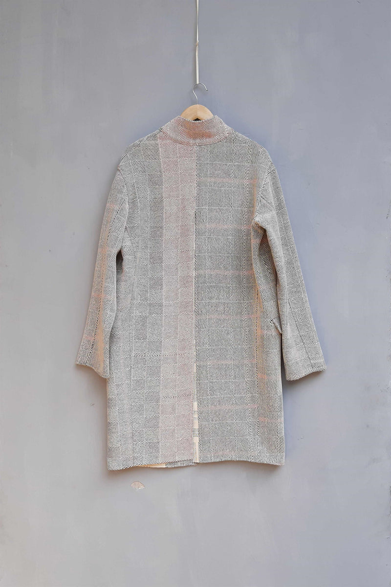 Urvashi Kaur   I   Naha JACKET IBAI Handloom Cotton Shell TESSELLATE- 27 - Shop Cult Modern