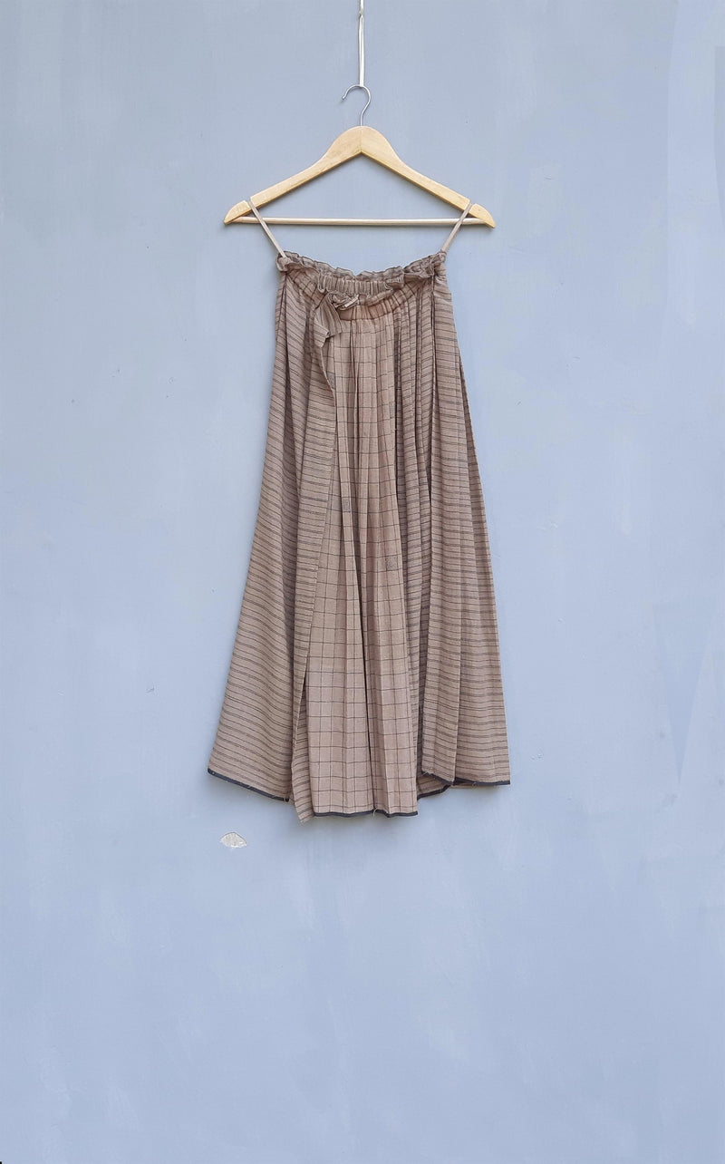 Urvashi Kaur   I   Hachioji SKIRT LISO Organic Cotton nude TESSELLATE- 04 - Shop Cult Modern