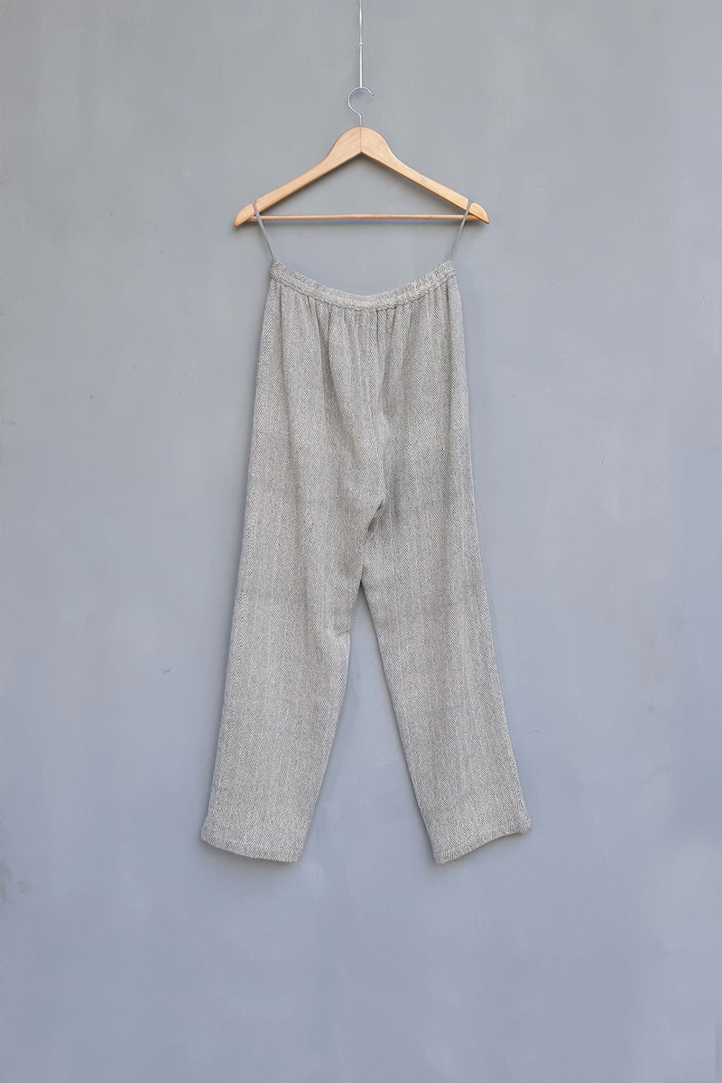 Urvashi Kaur   I   Pudong PANT CROME PANTS handloom Organic cotton  Shell TESSELLATE- 60 - Shop Cult Modern