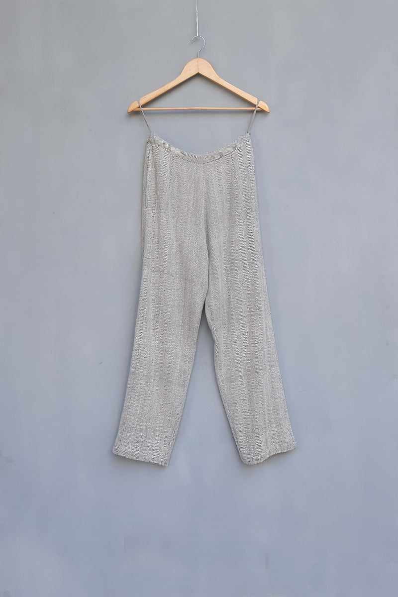 Urvashi Kaur   I   Pudong PANT CROME PANTS handloom Organic cotton  Shell TESSELLATE- 60 - Shop Cult Modern