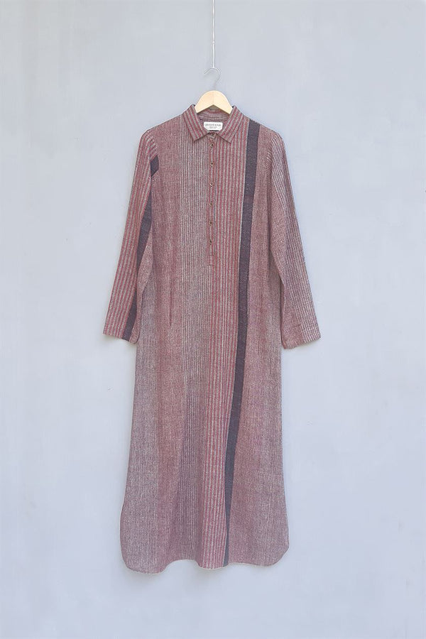 Urvashi Kaur   I   Kyoto DRESS EDA 100% handloom cotton
 brick TESSELLATE- 09 - Shop Cult Modern