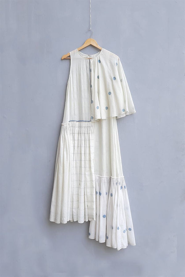 Urvashi Kaur   I   Osaka DRESS SIERRA Hand Spun Cotton Silk Shell TESSELLATE- 14 - Shop Cult Modern