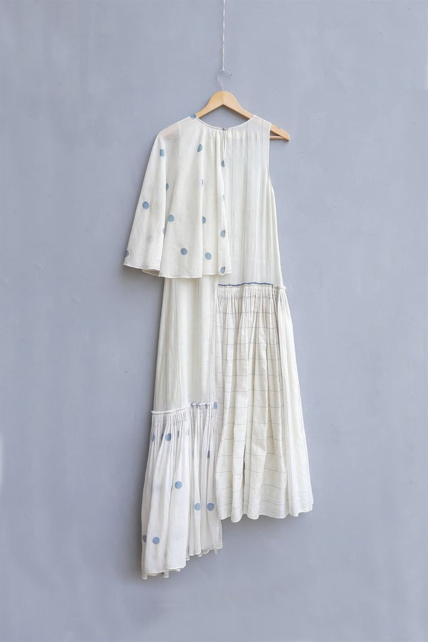 Urvashi Kaur   I   Osaka DRESS SIERRA Hand Spun Cotton Silk Shell TESSELLATE- 14 - Shop Cult Modern