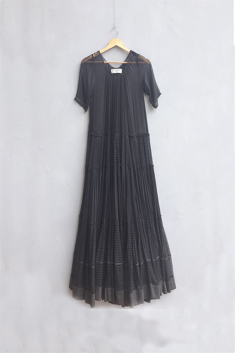 Urvashi Kaur   I   Taipei TENT DRESS FIORD DRESS linen noil charcoal TESSELLATE- 103 - Shop Cult Modern