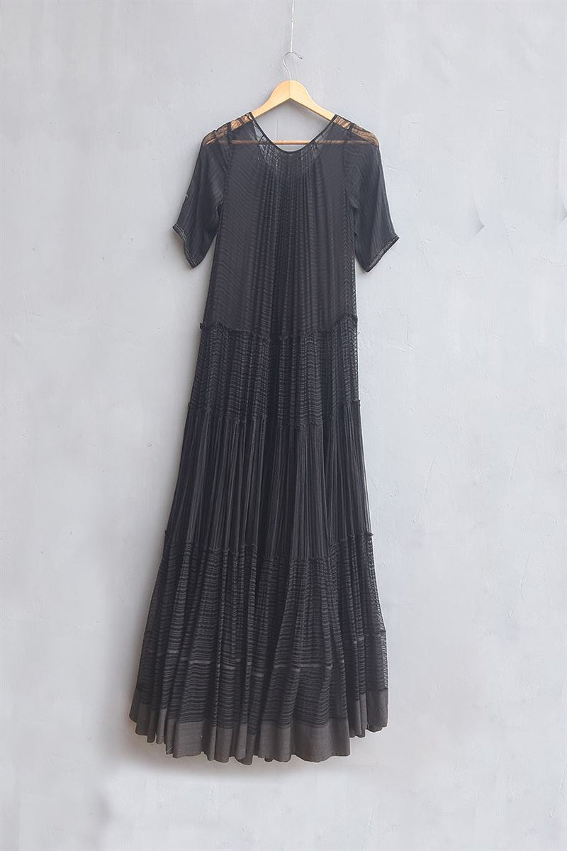 Urvashi Kaur   I   Taipei TENT DRESS FIORD DRESS linen noil charcoal TESSELLATE- 103 - Shop Cult Modern