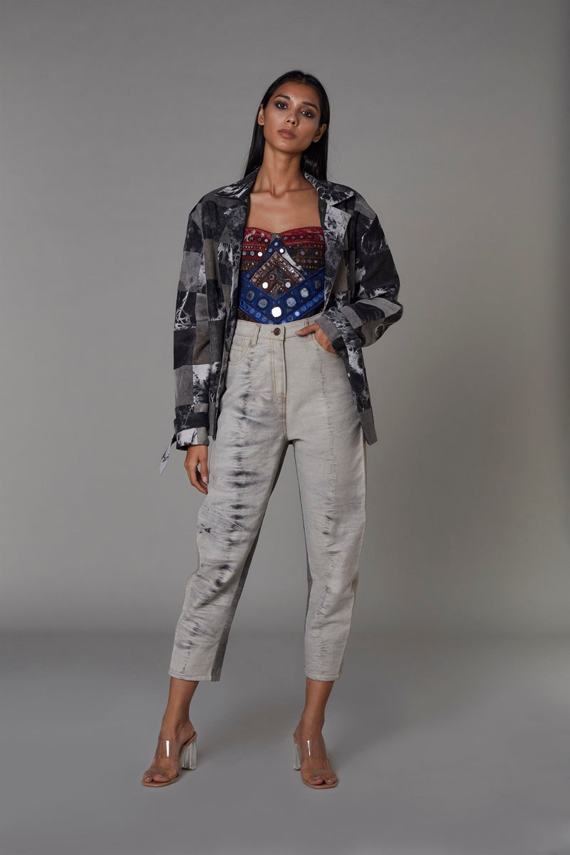 Saaksha & KinniÂ    I   Denim jacket

Grey jeans

Embroidered denim swimsuit Denim Jacket - Grey

Jeans - Grey

Bodysuit - Multi   SS22036

  SS22003                                          SS22037 - Shop Cult Modern