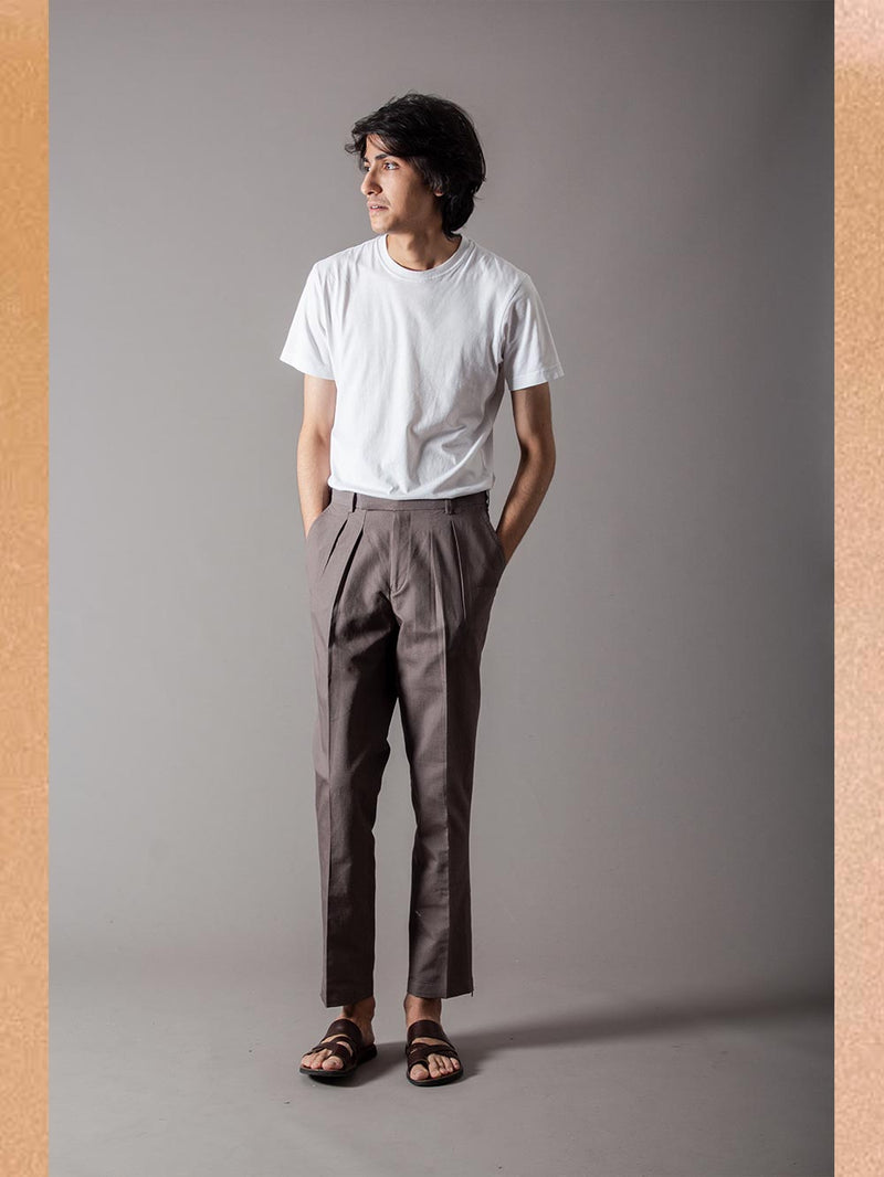 SUKETDHIR   I   SD Jodhpuri Trouser | Cotton Linen | Mushroom - Shop Cult Modern