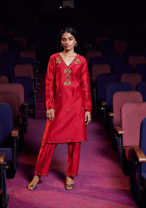 Shikha Mehta Taylor Lime Tisca Jacket Set Silk Chanderi Lime The Other Me Sm-Aw-04 - Shop Cult Modern