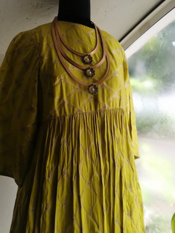 Raw Mango - kurta-jafari-silk-brocade-lime - Shop Cult Modern