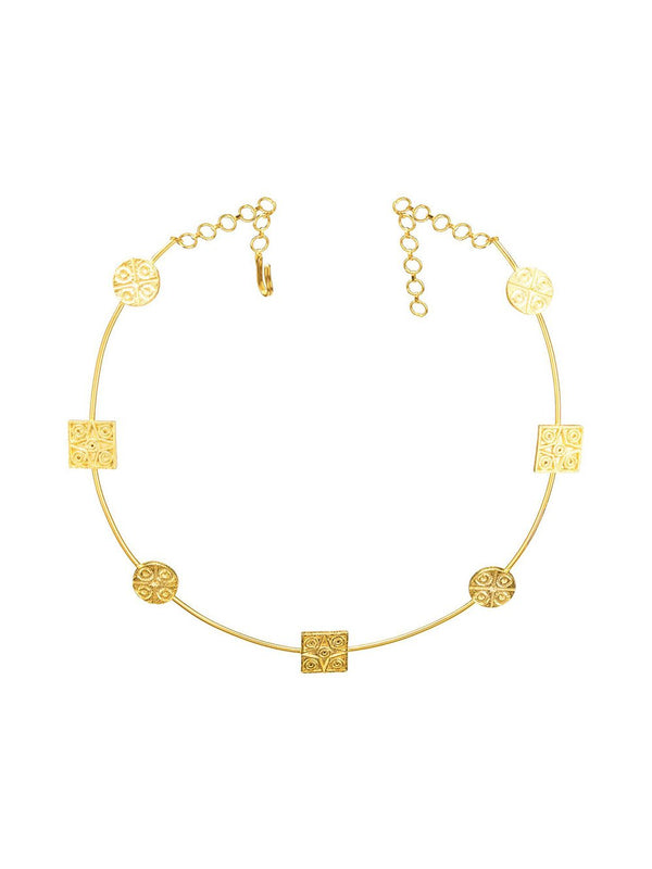 Zohra   I   Necklace Cirquare Seal Handcrafted Gold Plated - Shop Cult Modern