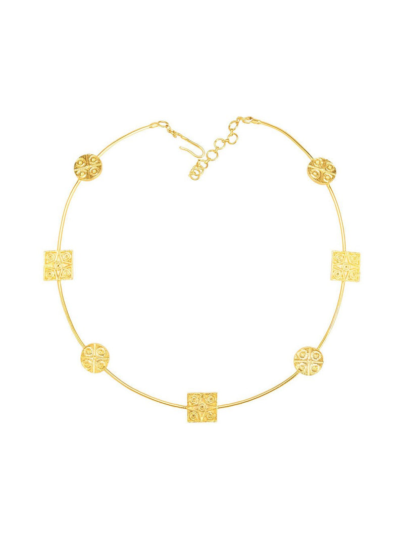 Zohra   I   Necklace Cirquare Seal Handcrafted Gold Plated - Shop Cult Modern