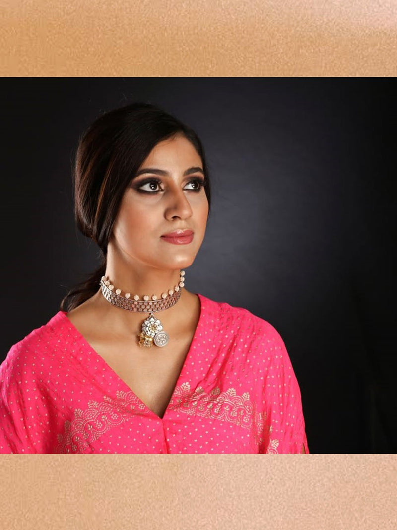 Sheetal Zaveri - Nandi Sar Choker Silver Handcrafted E - Shop Cult Modern