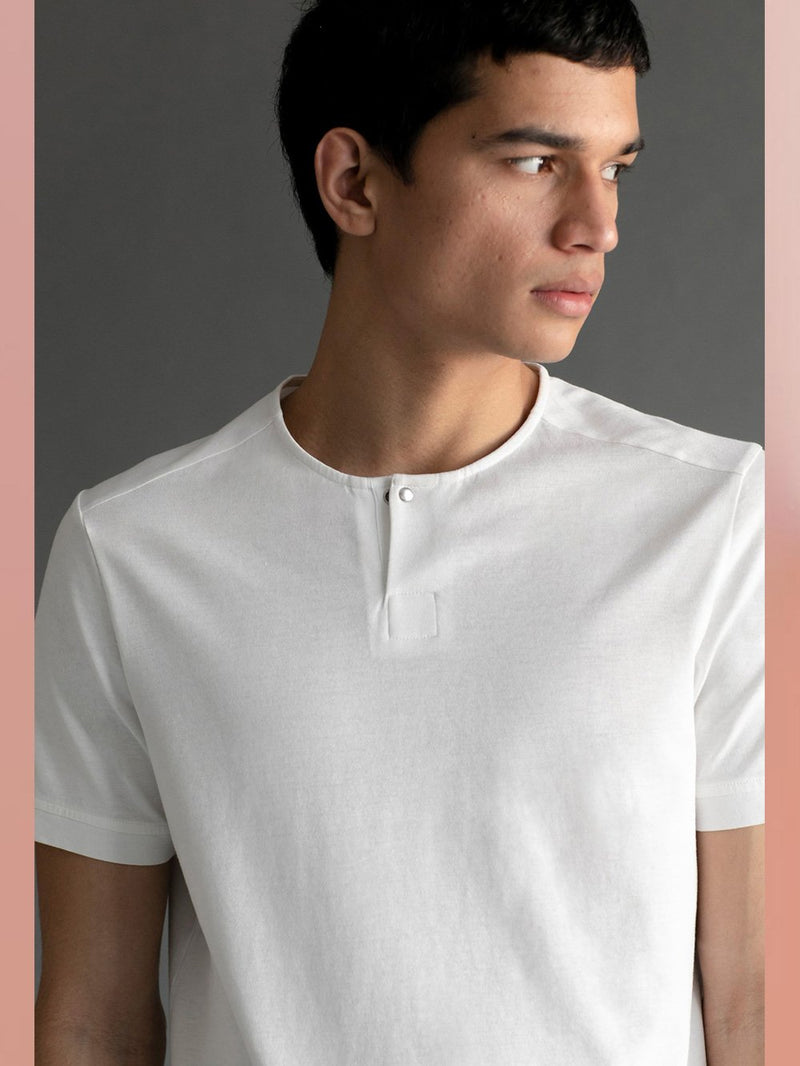 Perona   I   T-Shirt Polo Noah In White - Shop Cult Modern