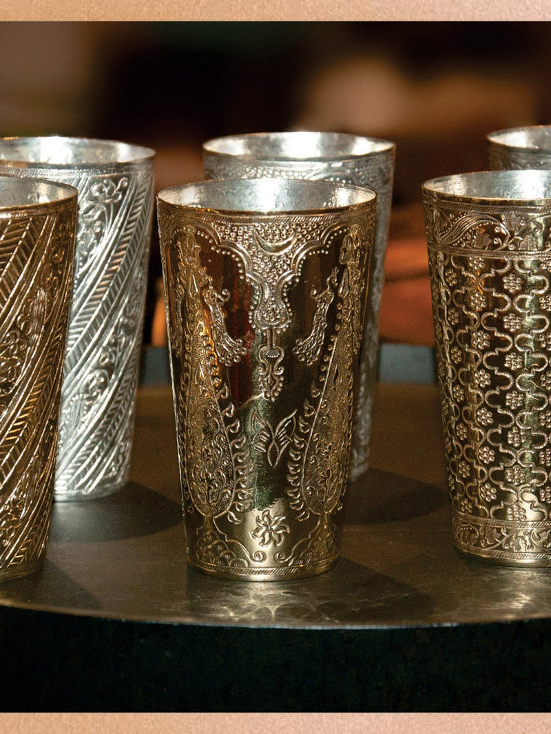 Anantaya   I   Nafees Lassi Glass Jaal Brass - Shop Cult Modern