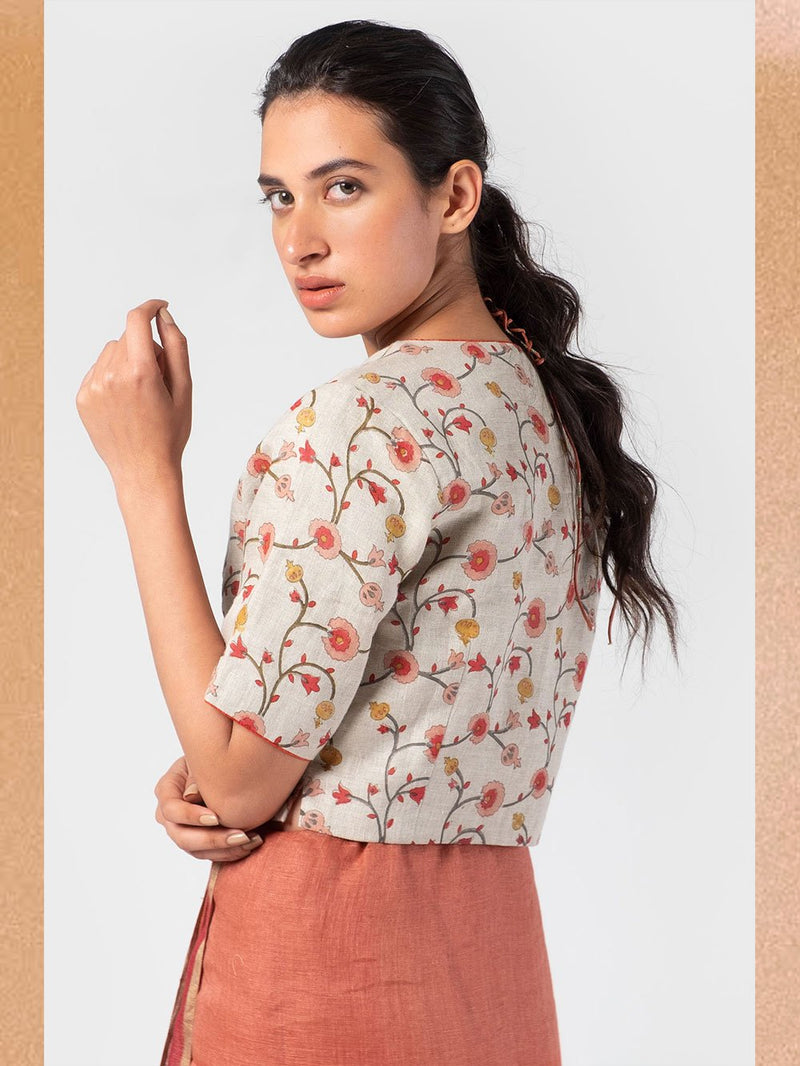 Anavila  I   pink-floral-summer-blouse - Shop Cult Modern