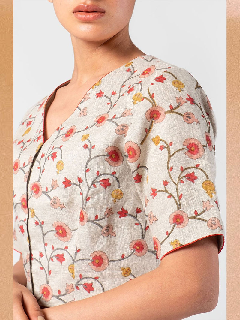 Anavila  I   pink-floral-summer-blouse - Shop Cult Modern