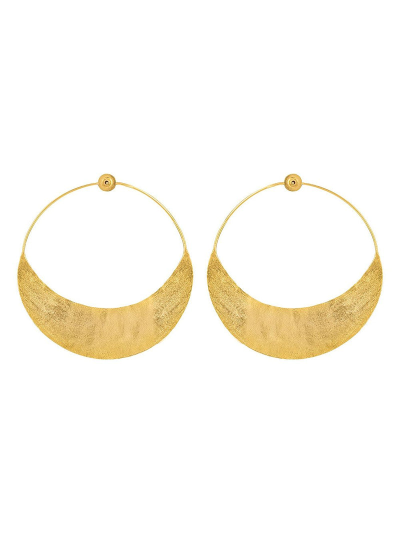 Zohra   I   Earrings Incription Hoops Handcrafted Gold Plated - Shop Cult Modern