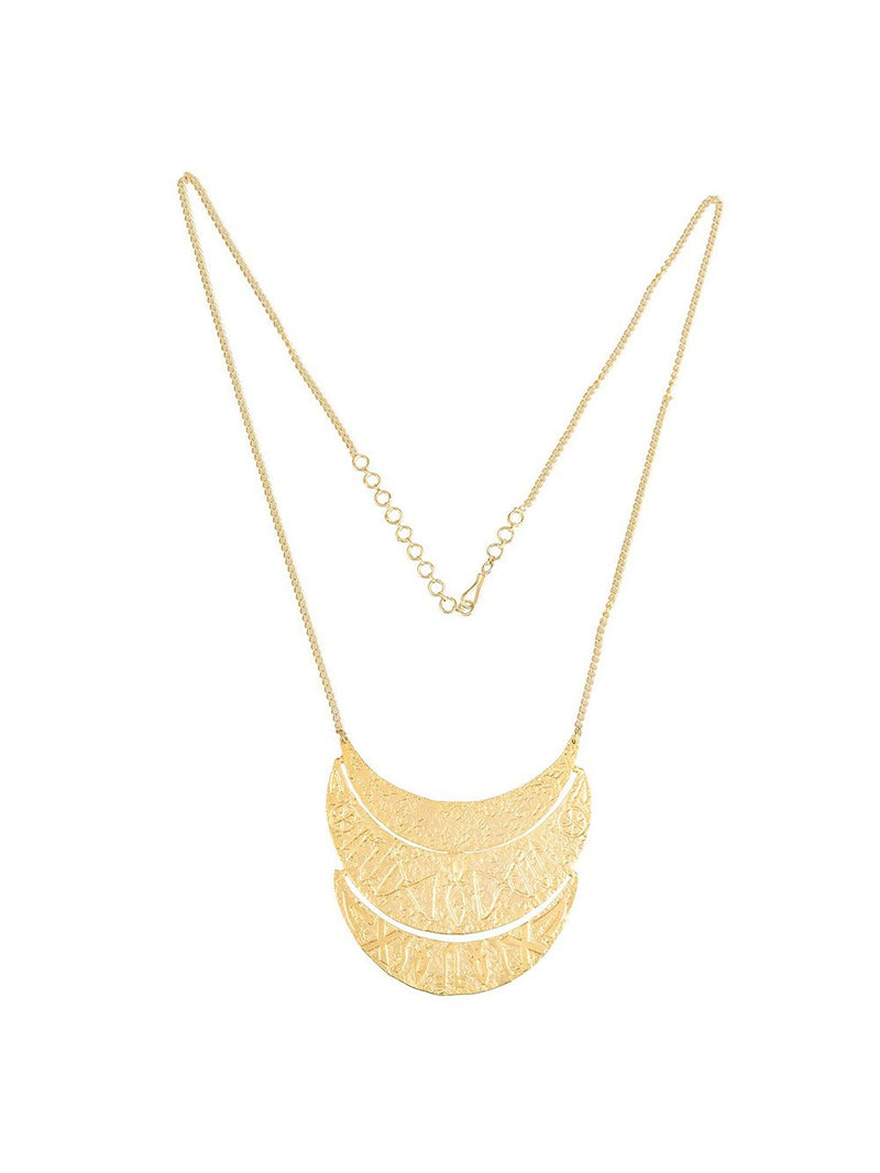 Zohra   I   Necklace Pictograph Handcrafted Gold Plated - Shop Cult Modern