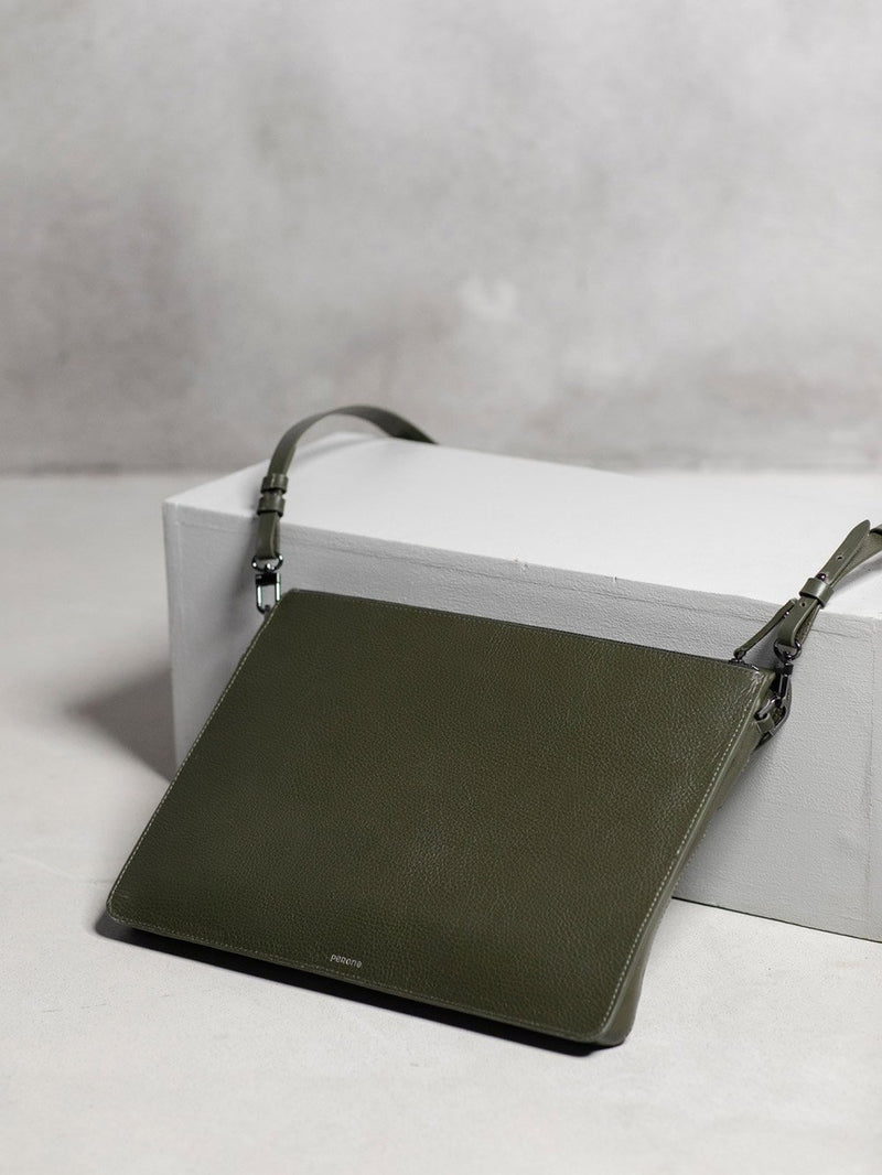 Perona   I   Bag - Laptop Bag & Briefcase Talus In Dark Olive - Shop Cult Modern
