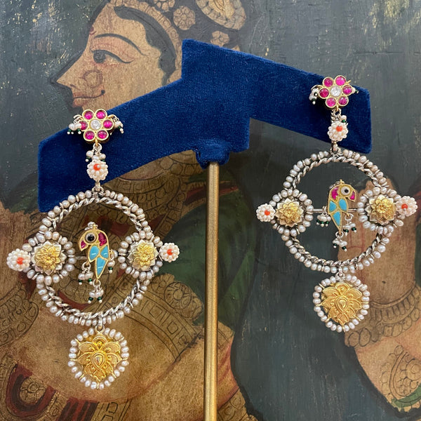 Sheetal Zaveri   I   Alia Earrings Hancrafted Earrings, Natural pearls used.  SZ-E95 - Shop Cult Modern