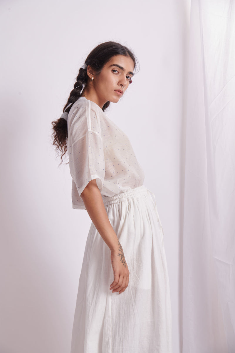 The Plavate I Pavlovo See you later Co-ord Set Silk Cotton White Daily Collection AW22-37 - Shop Cult Modern