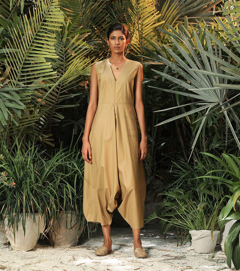 Khara Kapas   -   Desert Island Beige Balloon Jumpsuit  - Another Day in Paradise - Shop Cult Modern