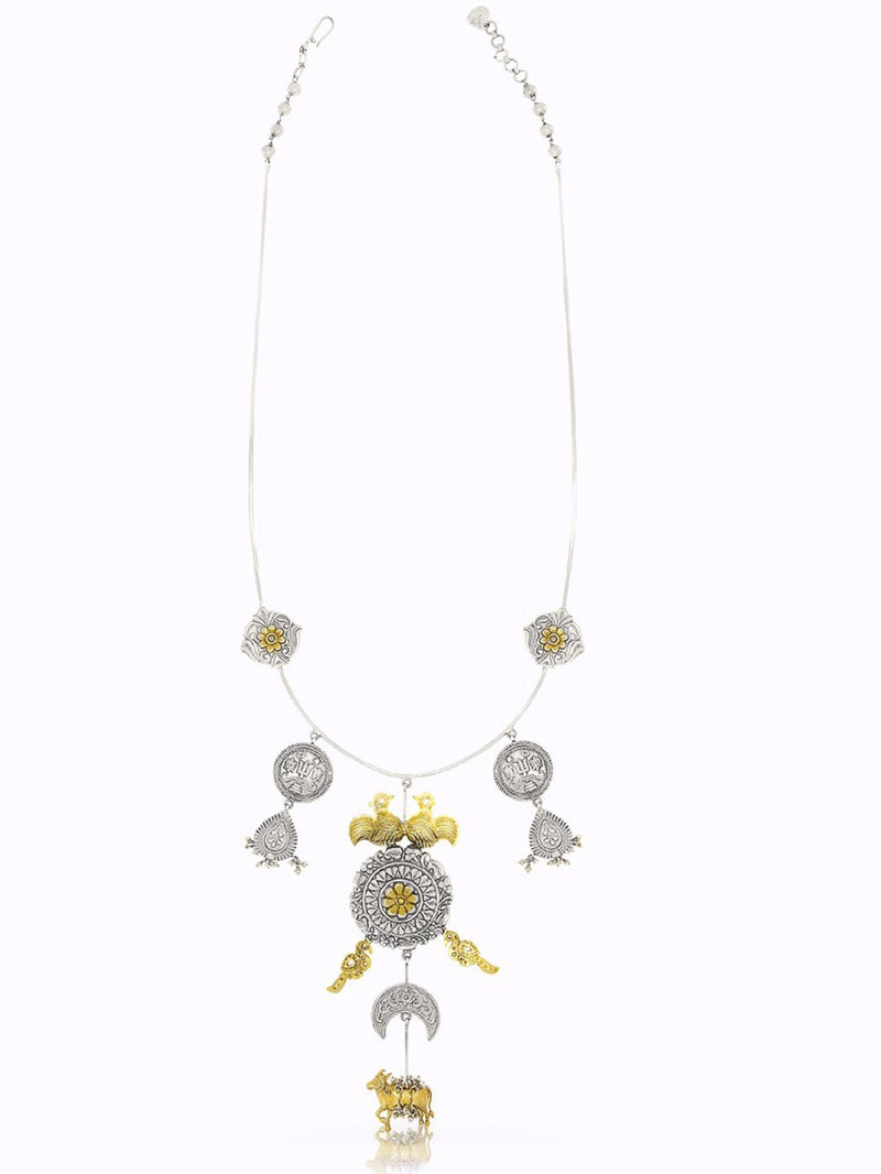 Sheetal Zaveri-Nuzhat Necklace Silver Handcrafted J - Shop Cult Modern