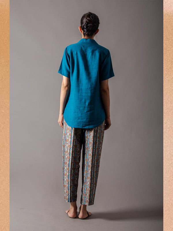 SUKETDHIR   I   SD Bush Shirt | Linen | Cobalt - Shop Cult Modern