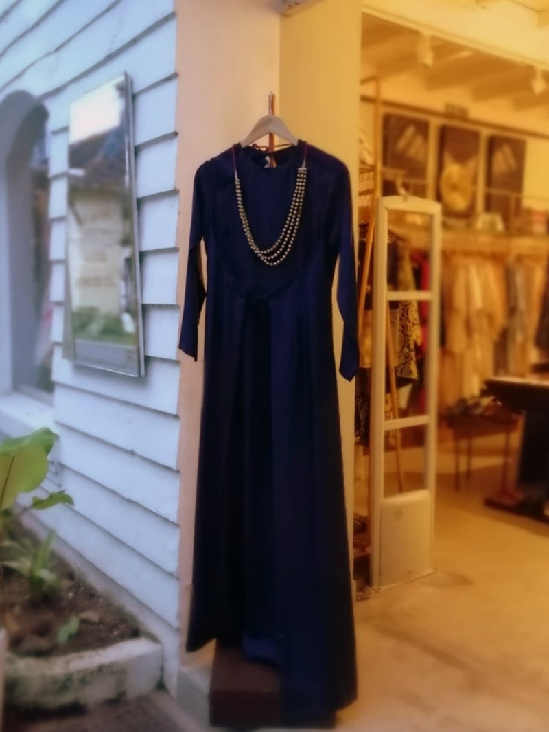 Raw Mango - dress-ianika-angel-silk-deep-blue - Shop Cult Modern