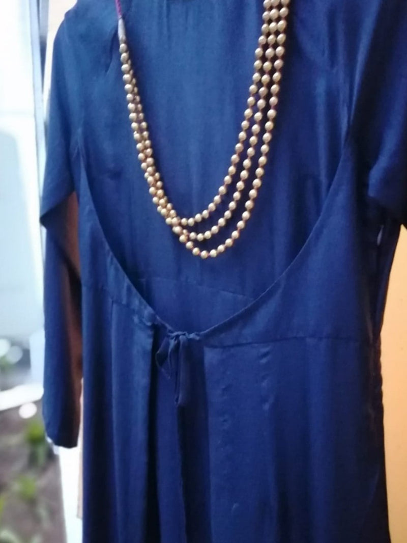 Raw Mango - dress-ianika-angel-silk-deep-blue - Shop Cult Modern
