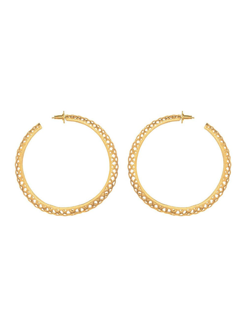 Zohra   I   Earrings Slythering hoops Handcrafted Gold Plated - Shop Cult Modern