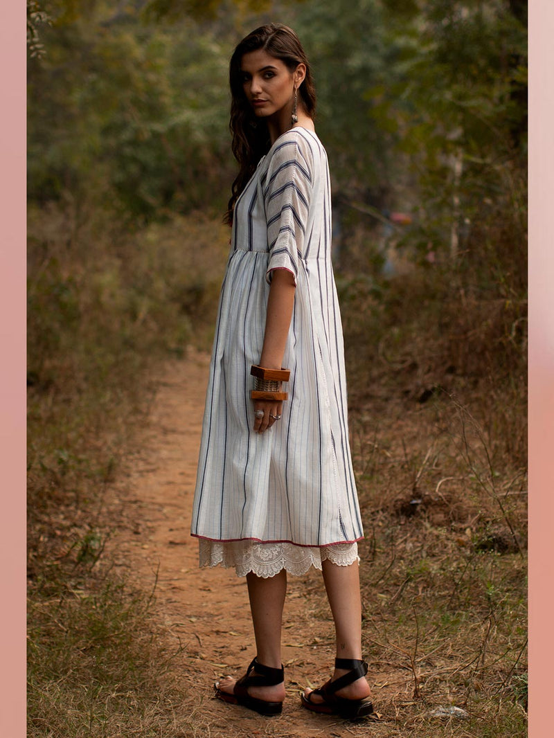 Payal Pratap   -   Tunic Madlyn  I  Pleated Collared Tunic With Hand Detailing And An Inner Embroidered Slip - Shop Cult Modern