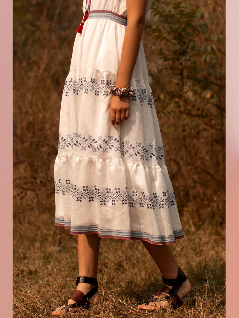 Payal Pratap   -   Dress Ida  I  Sleeveless Dress With Placement Embroidery - Shop Cult Modern