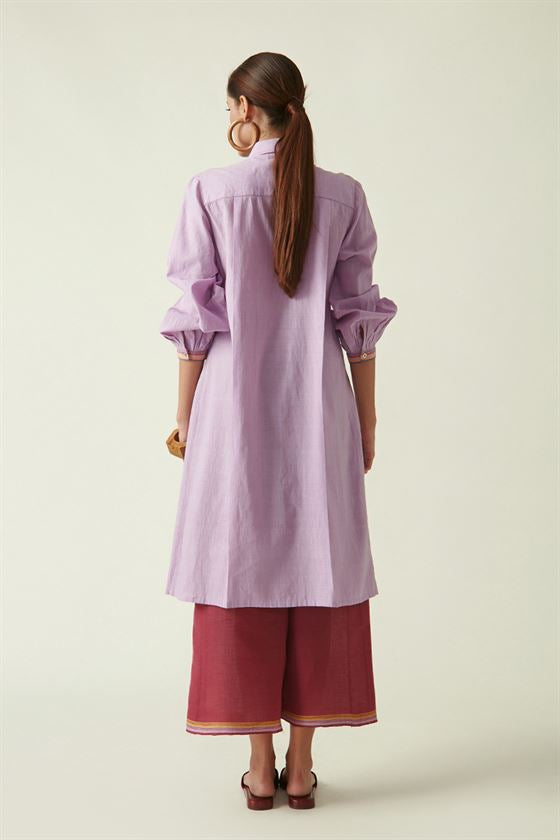 Payal Pratap   I   Bedford Park Jason Tunic Dress
 Cotton Handloom  Mauve Transition Edit 4T-10 - Shop Cult Modern